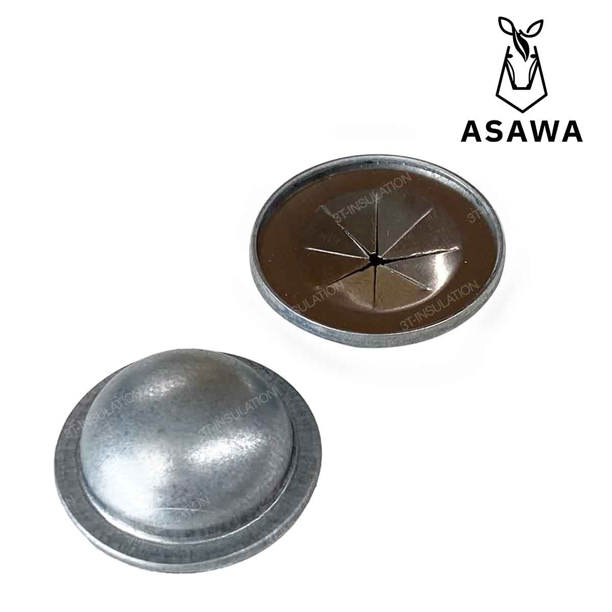 ASAWA Metal Dome Washer หมวกโลหะครอบหนามเตย | 3T-INSULATION ASAWA Metal Insulation Dome Cap Washer หมวกโลหะครอบหนามเตย