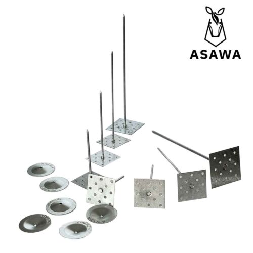 ASAWA PIN หมุดยึดฉนวน หนามเตยติดฉนวน ชนิดกาวตะปู ( Insulation pin)