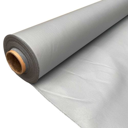 ผ้ากันไฟสีเทา เคลือบซิลิโคนแบบไม่คัน