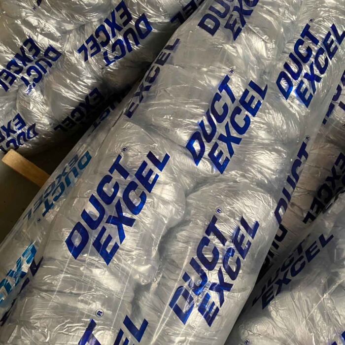 โลโก้ DUCT EXCEL บนถุง FLEXIBLE DUCT ISODEC