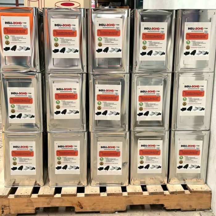 INSU-BOND T789 กาวเหลืองสำหรับทาฉนวนโฟมยางดำและโฟม PE สำหรับงานฉนวนท่อลมเย็น