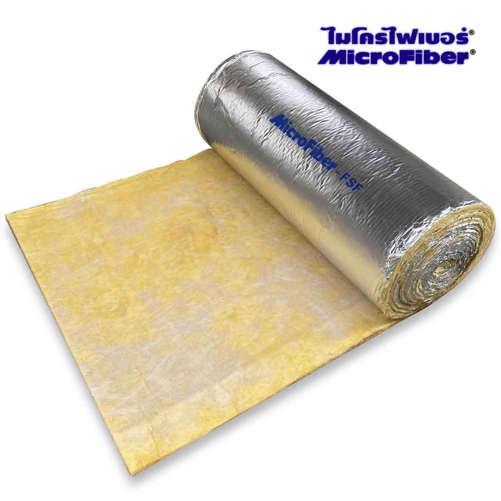 ฉนวนใยแก้วหุ้มท่อลม Micro Duct Wrap รุ่น FSF