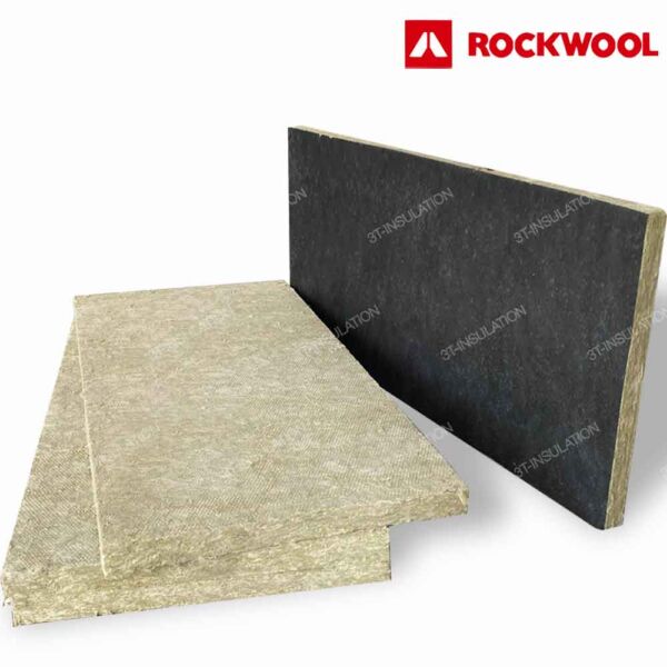 ฉนวนใยหิน ROCKWOOL สำหรับ Fire Barrier รุ่น Conlit H110 | 3T-INSULATION ฉนวนใยหิน ROCKWOOL ปิดผิวด้วย Glass Tissue สีดำ 1 ด้าน
