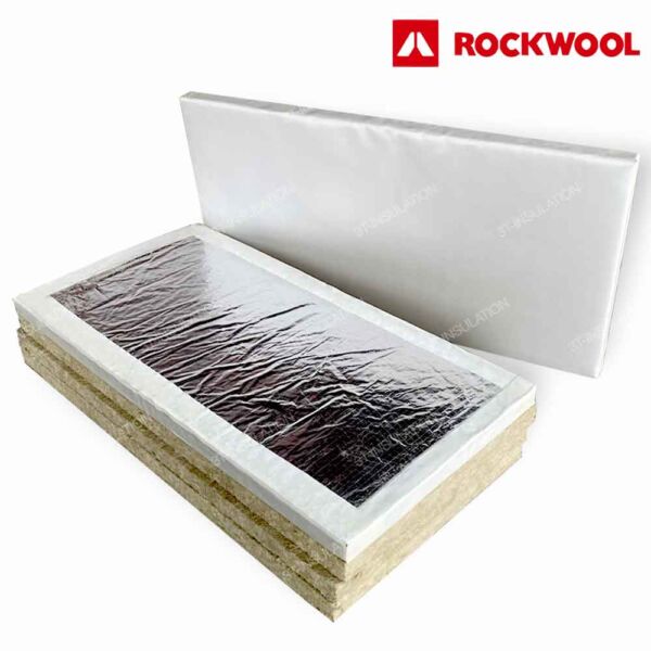 ฉนวนใยหิน ROCKWOOL สำหรับ Fire Barrier รุ่น Conlit H110 | 3T-INSULATION ฉนวนใยหิน ROCKWOOL หุ้มด้วยผ้า Glass Cloth สีขาว 5 ด้าน และปิดผิวด้วยอลูมิเนียมฟอยล์ 1 ด้าน