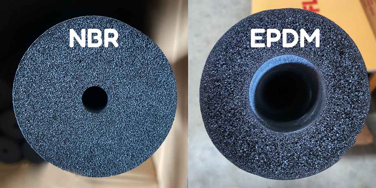 เนื้อฉนวนยางดำ NBR กับ EPDM